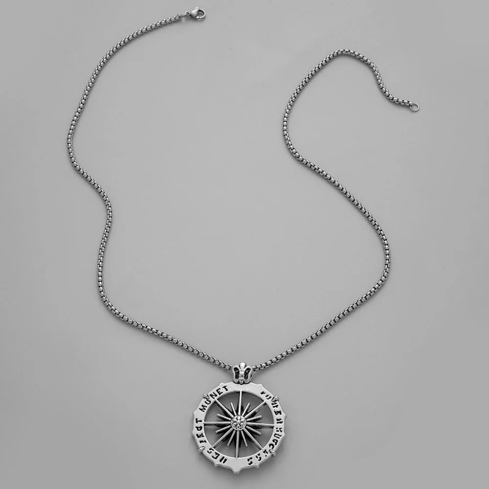 ❤️Fashion Roman clock sun pendant Necklace for women/men, N90201P203
